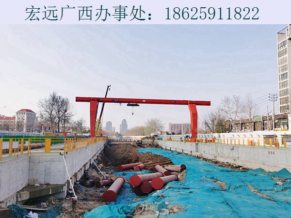 地鐵工程中龍門吊的安裝注意事項